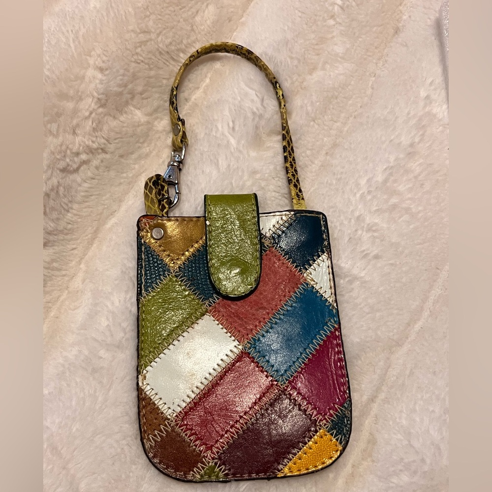 Macarada Colorful Patchwork Clutch Wristlet 5x4